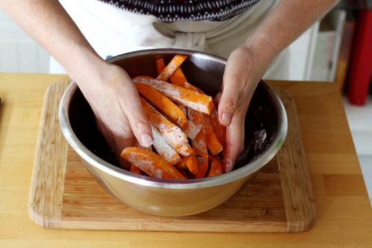 Frieten van zachte aardappelen